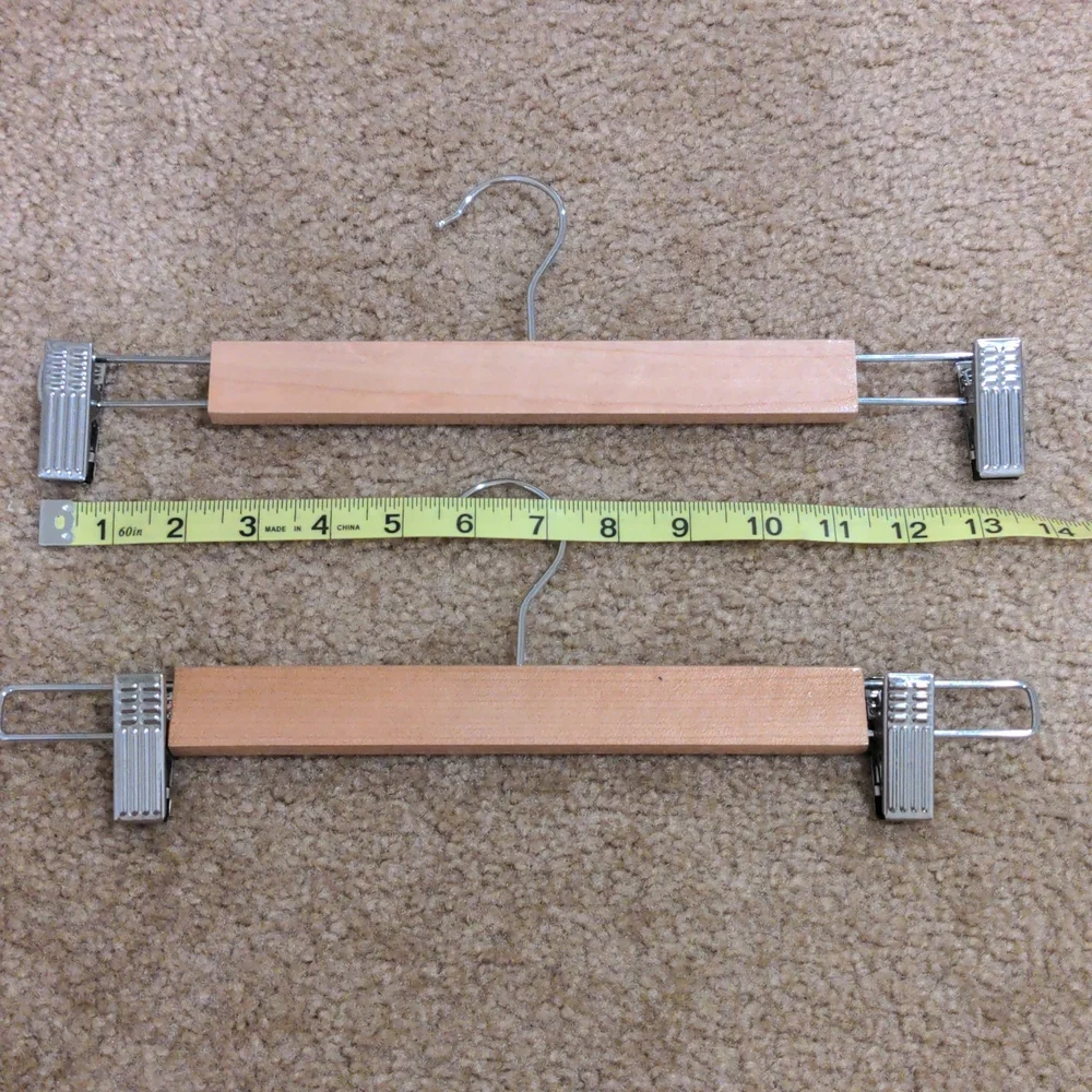 Wooden pants hangers, Five hangers